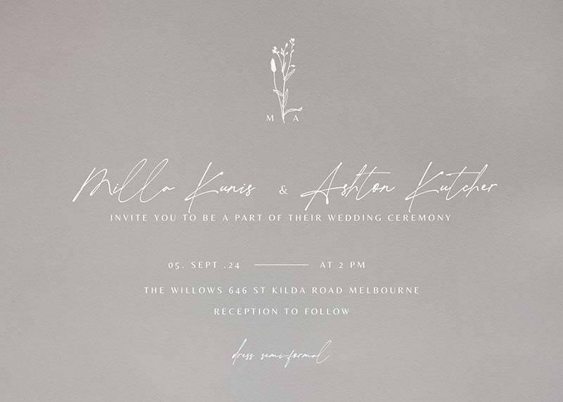 Night Bloom Wedding Invitations by Shab M.