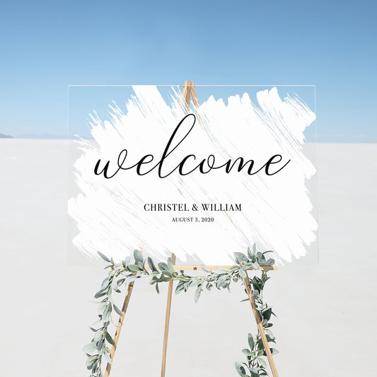 Brushed Acrylic Welcome Sign | Horizontal Brooklyn