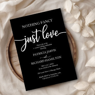 Nothing Fancy Just Love Casual Wedding Invitation