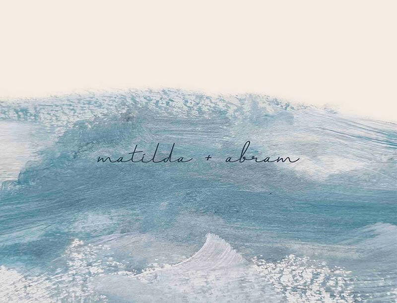 Ocean Waves RSVP Cards by Inggrid H.