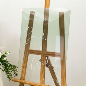 Gradient Green Acrylic Wedding Sign CS100