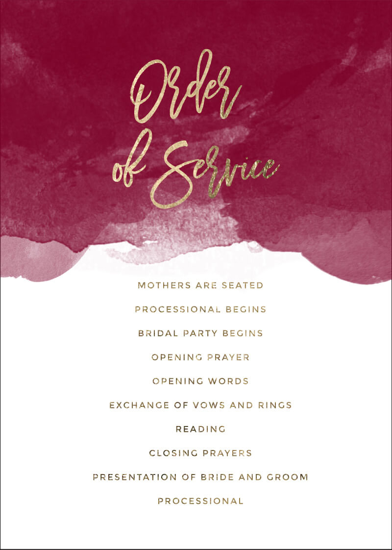 Be Our Guest Wedding Program by Jacqueline Q.