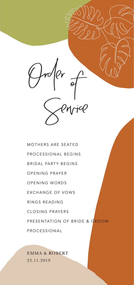 Tropical Camo Wedding Program by Demie L.