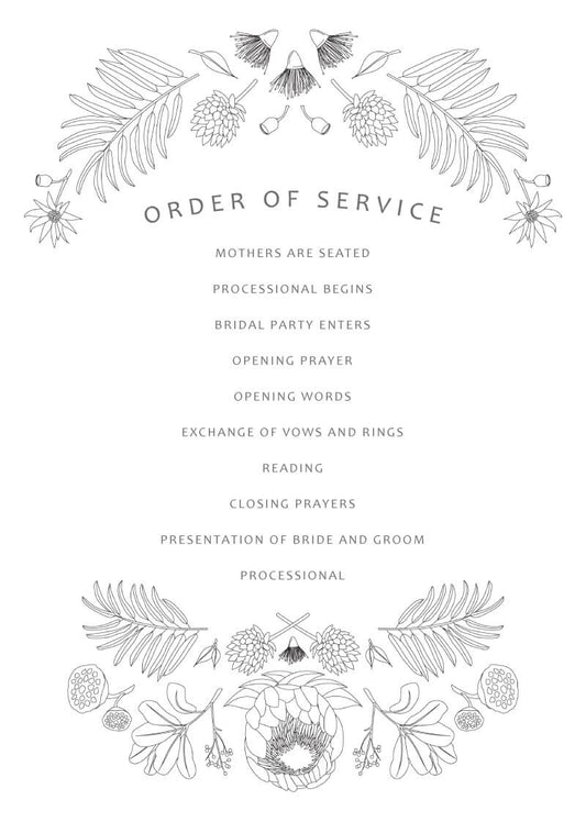 Australian Native Colour In Wedding Program by Tameka W.