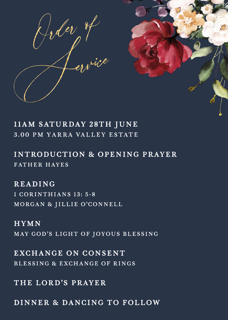 La Butte Wedding Program by Jamie L.