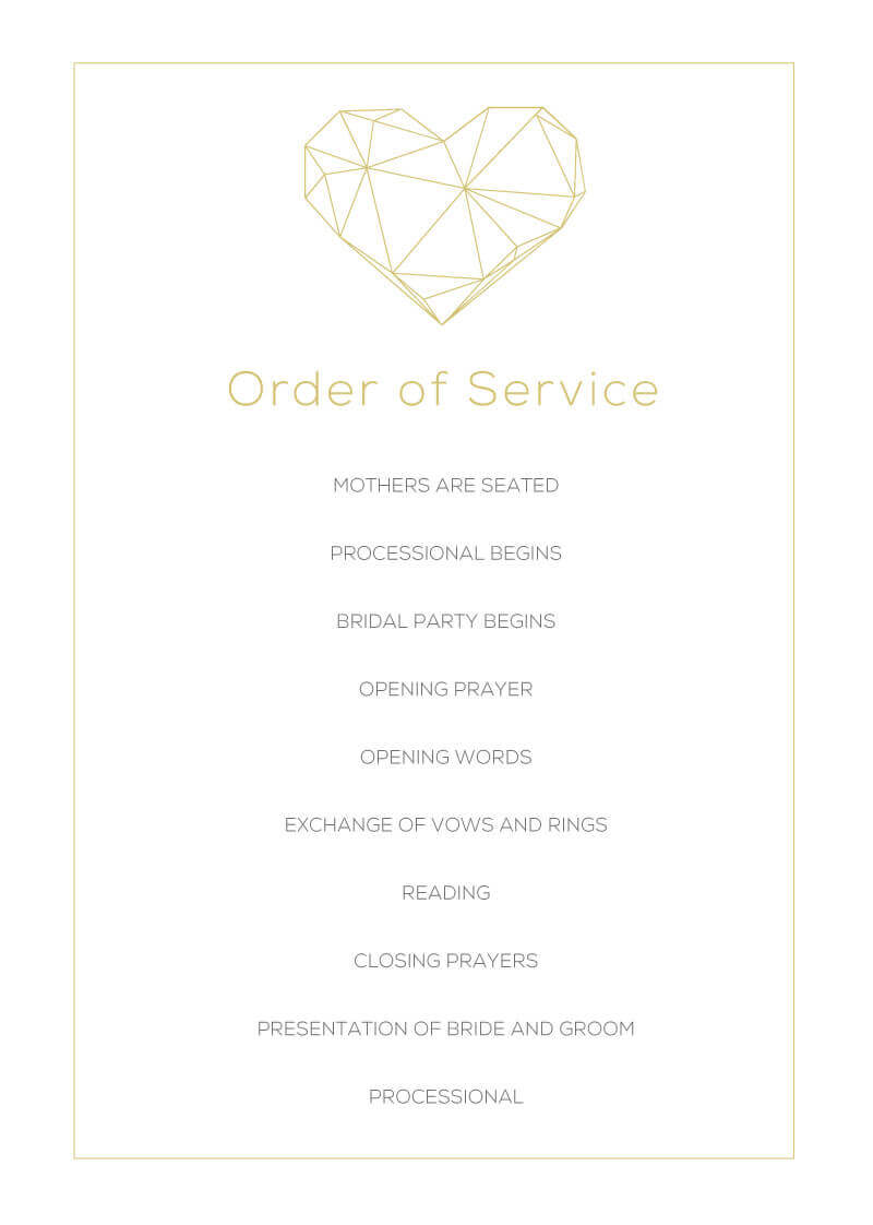 Diamond Love Wedding Program by Patrizia T.