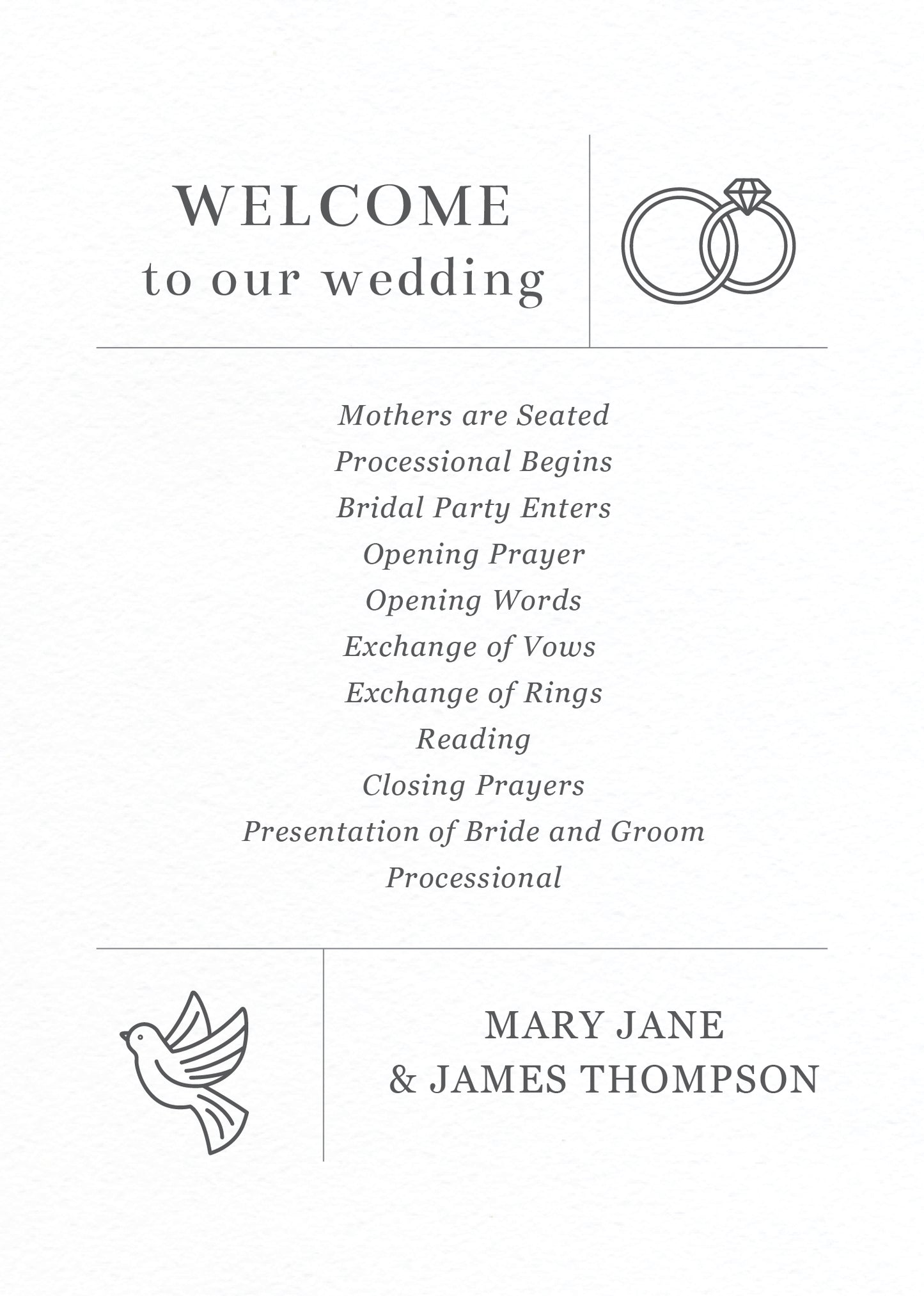 Type On Line Wedding Program by Phabo R.