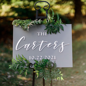 The Carters Wedding Welcome Sign