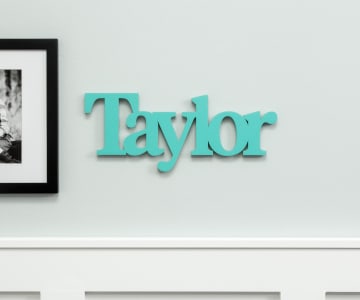 Painted Connected Wood Letters