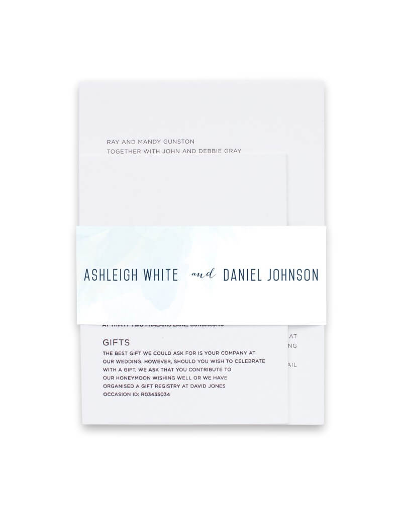 Clouds Invitation Belly Band by Jidapha T.