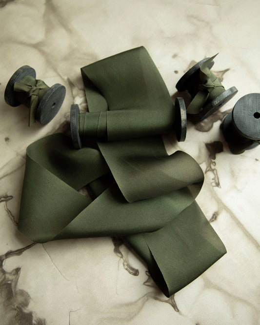 Peacock Green- Limited Edition Silk Ribbon