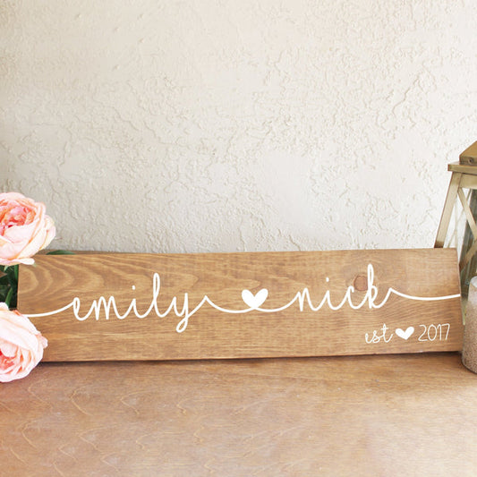 Personalized Anniversary or Wedding Date Wood Sign