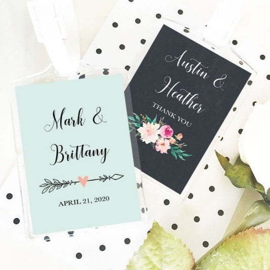 Personalized Floral Garden Acrylic Luggage Tags