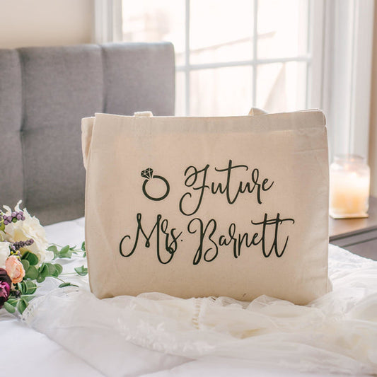 Personalized Future Mrs Canvas Tote Bag