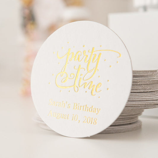 Personalized Paper Coasters - Round
