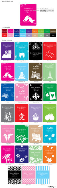 Personalized Tea Drink Mix Favors (Many Designs Available)