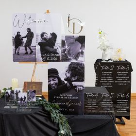 Personalized 3D Photo Printed Acrylic Wedding Sign Package CSP030