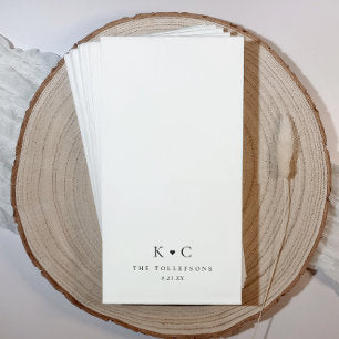 Personalized Wedding Bathroom Napkins for Restroom