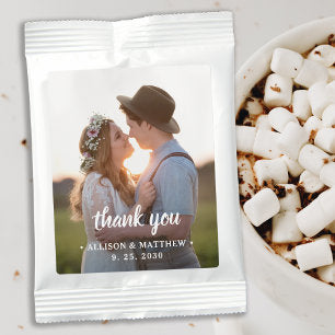 Personalized Wedding Thank You Photo Hot Chocolate Drink Mix