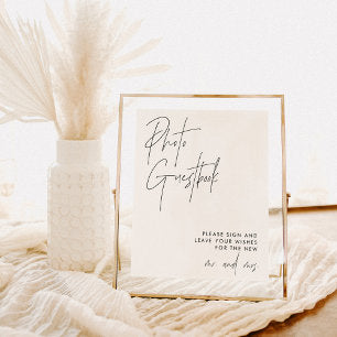 Photo Guestbook Sign, Modern Minimalist Wedding