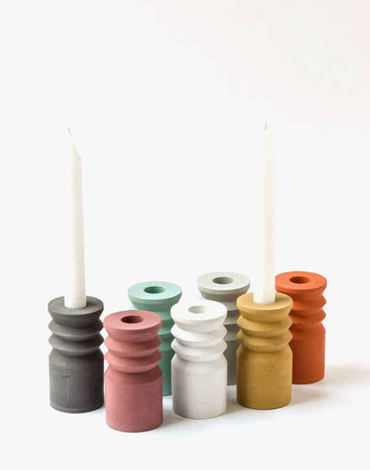 Concrete Pillar Candlestick Holder