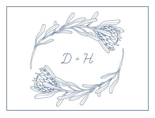Playful Proteas Postcard Save The Date Cards by Nicole C.