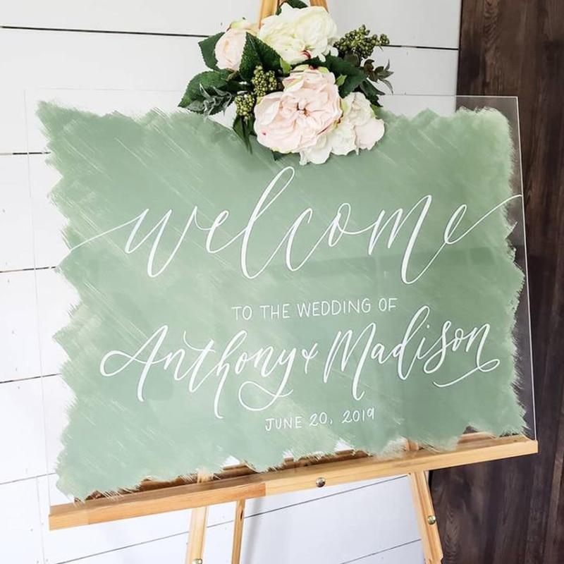 Personalized Acrylic Wedding Welcome Sign