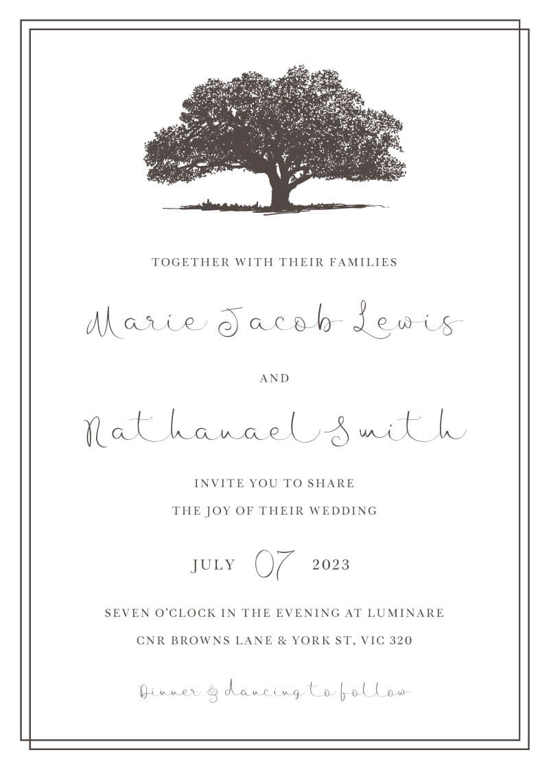 Quercus Wedding Invitations by Yunita Y.