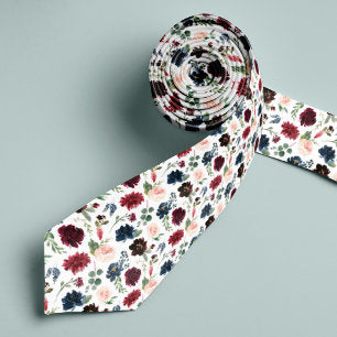 Radiant Bloom Floral Patterned Neck Tie
