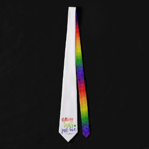 Rainbow Nothing Fancy Just Love Casual Wedding Neck Tie