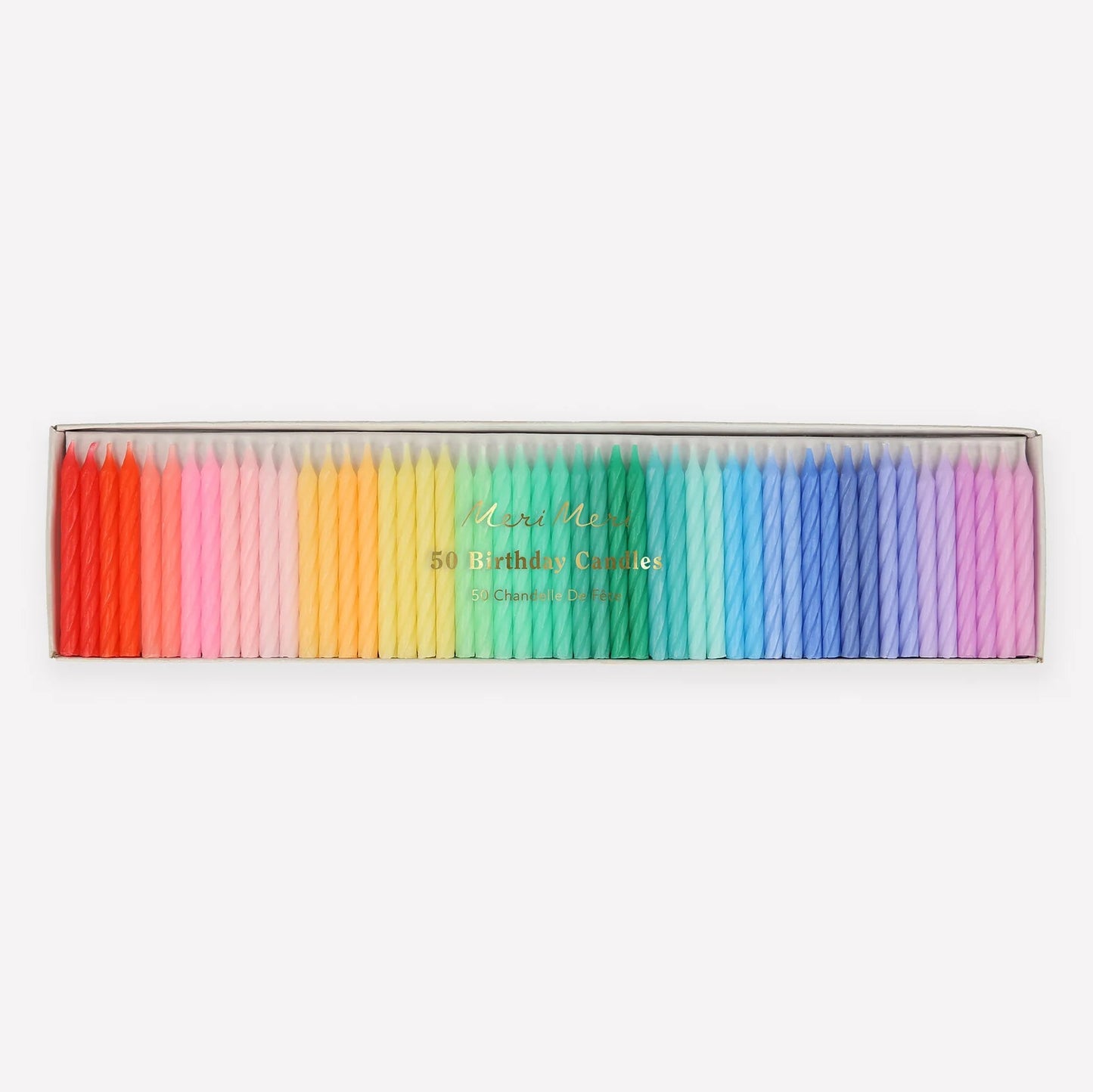 Rainbow Twisted Candles Set
