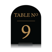 Classic Block Arched Acrylic Table Numbers
