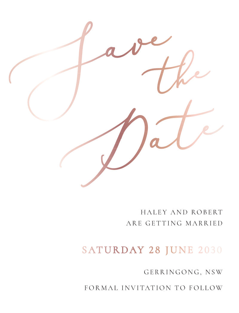 Rose Et Gris Save The Date Cards by Jamie L.