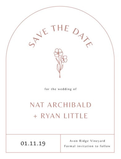 Rose Foil Arch Save The Date Cards by Nicole C.
