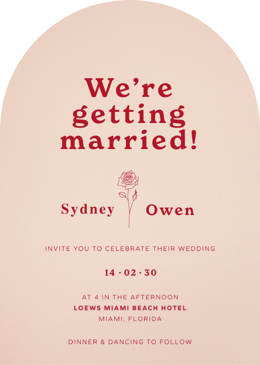 Roses Are Red Wedding Invitations by Putri N.