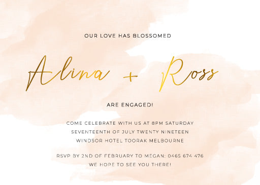 Rosey Engagement Invitations by Shab M.