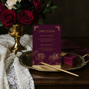 Royal Muse Medieval Fantasy Old World Map Wedding Enclosure Card