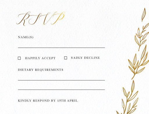 Athena's Crown RSVP Cards by Inggrid H.
