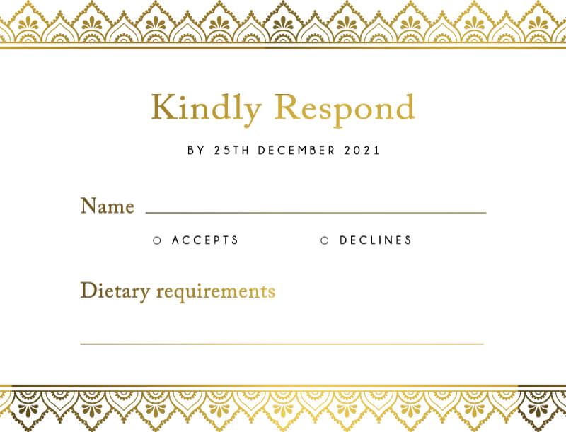 Royal Wedding RSVP Cards by Inggrid H.