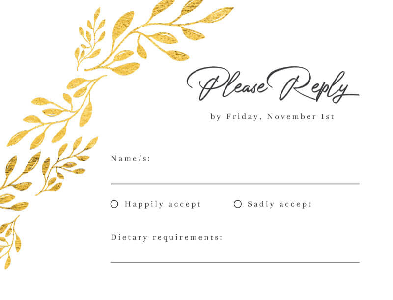 Golden Hour RSVP Cards by Joy
