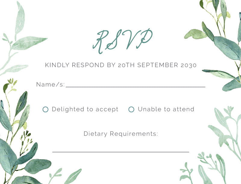 Botanical Geo RSVP Cards by Heather P.