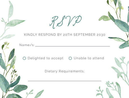 Botanical Geo RSVP Cards by Heather P.