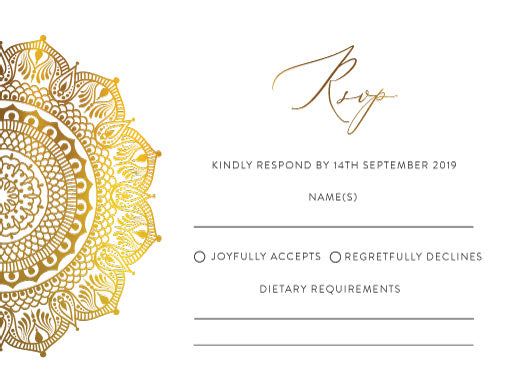 White Vivaha RSVP Cards by Yunita Y.