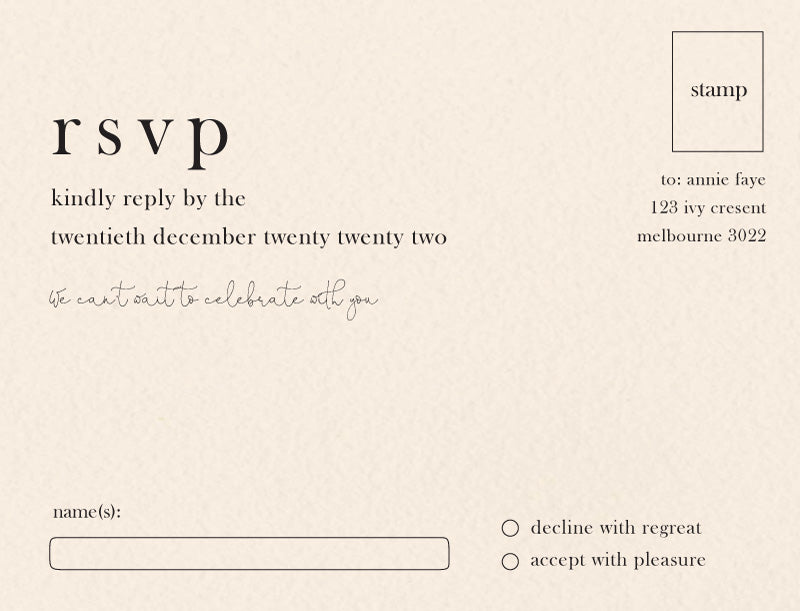 Delicate Poppy RSVP Cards by Lauren D.