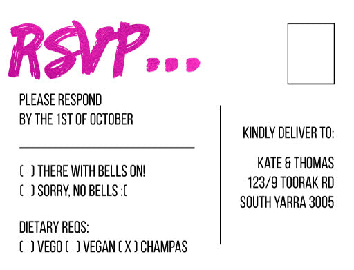 XO RSVP Cards by James B.