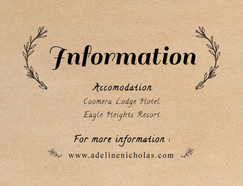 Rustic Information Card by Angela V.
