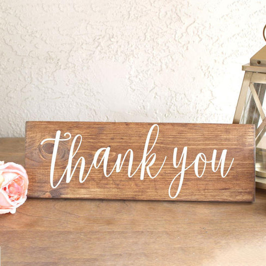 Rustic Thank You Wedding Sign