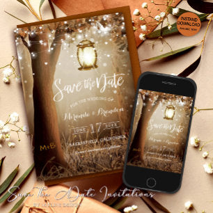 Rustic Country Wedding Save the Date Card