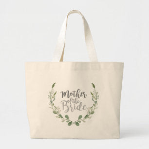 Rustic Greenery Vine Mother of The Bride Large Tote Bag