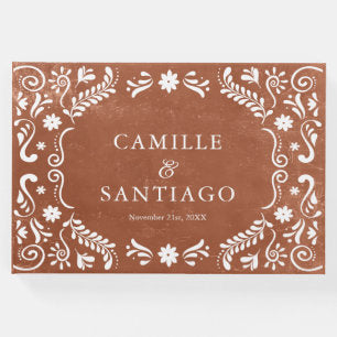 Rustic Mexican Terracotta Wedding Guest Book